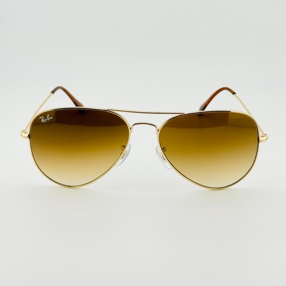 Ray-Ban Aviator Sunglasses RB3025 Gold Frame Gradient Brown Lenses